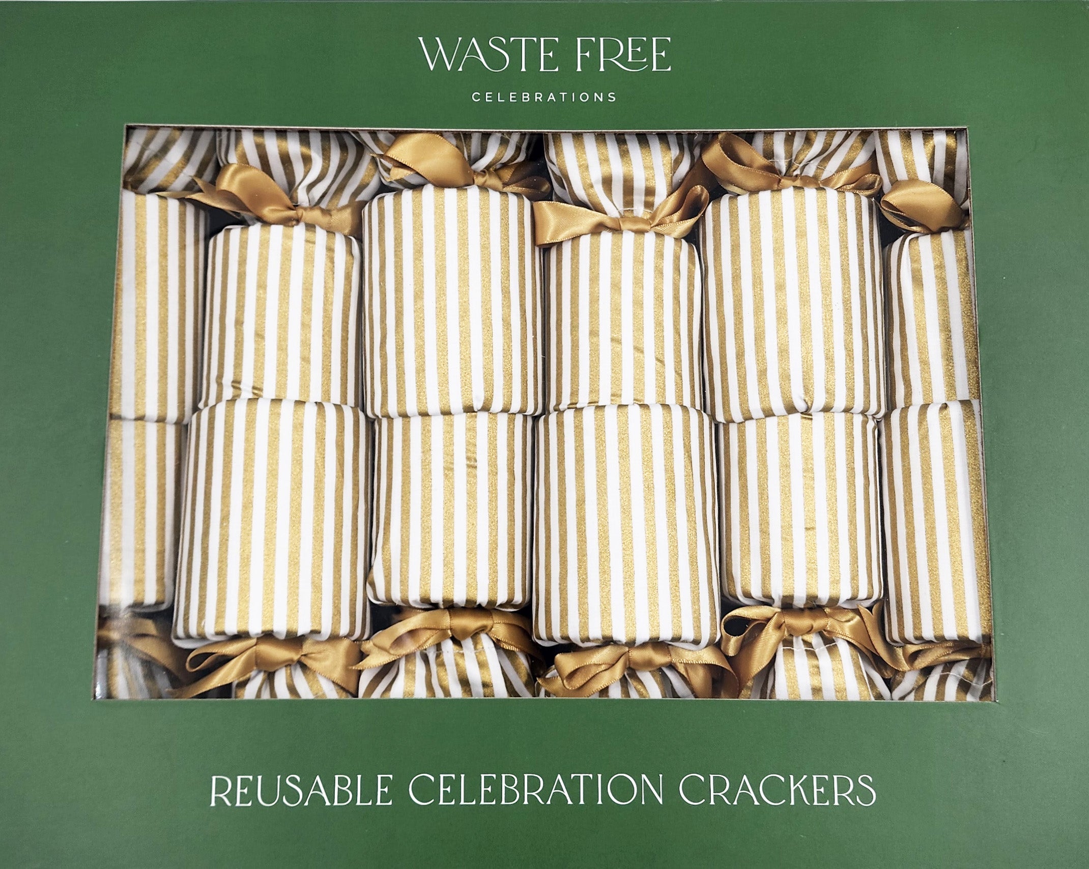 Gold Stripes (6 Reusable Christmas Crackers)