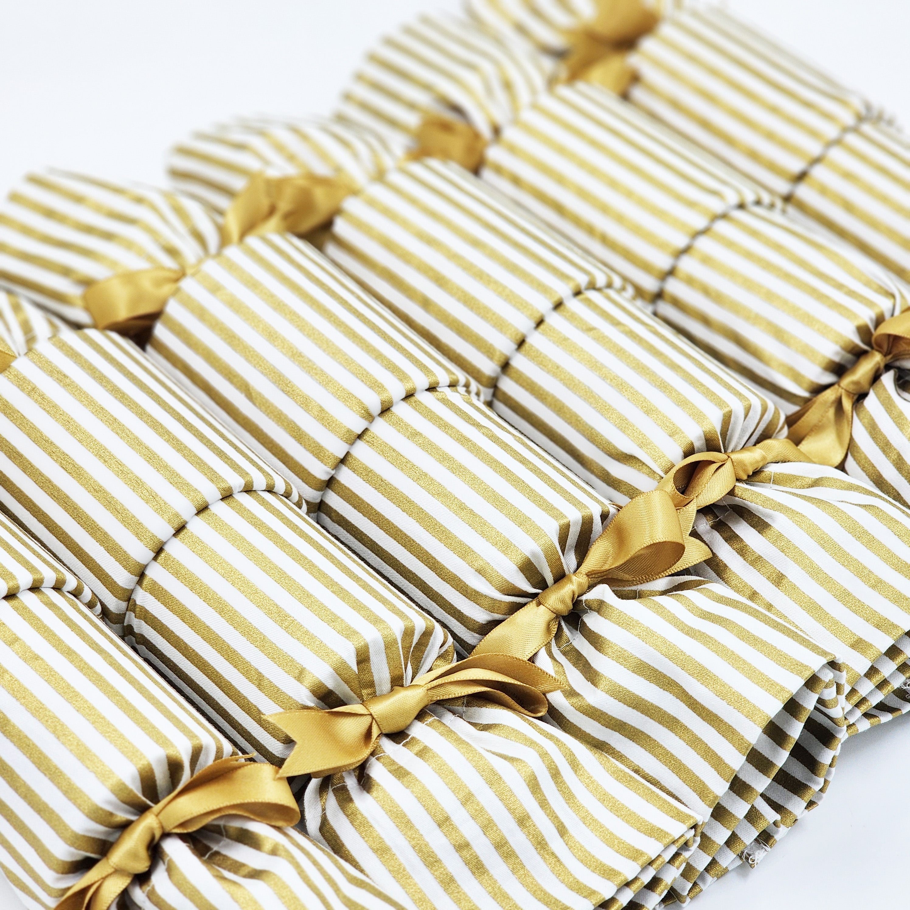 Gold Stripes (6 Reusable Christmas Crackers)